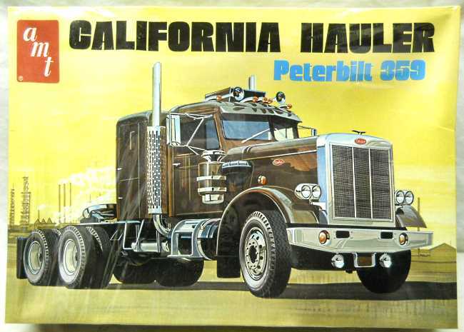 AMT 1/25 Peterbilt 359 California Hauler Tractor Semi Truck, T500 plastic model kit